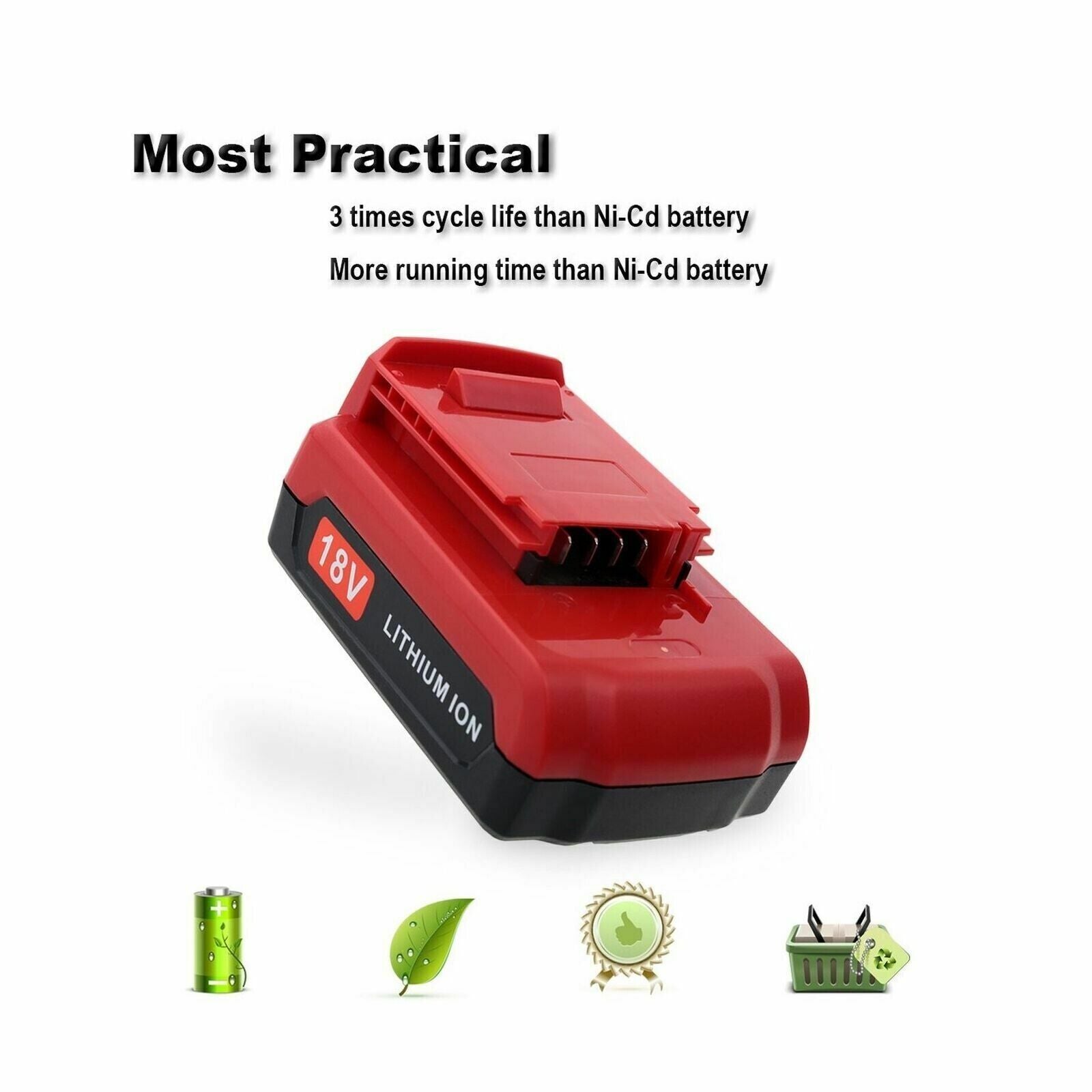 18V Battery for Porter Cable PC186CS PCC489N PC18BL PC18BLEX 18V Battery for Porter Cable PC186CS PCC489N PC18BL PC18BLEX